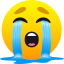 Bağıra çağıra ağlayan yüz :sob: 😭